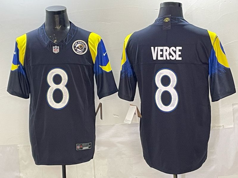 Men 2025 Los Angeles Rams #8 Verse Black 5th generation Throwback Nike Limited NFL Jersey 01->los angeles rams->NFL Jersey